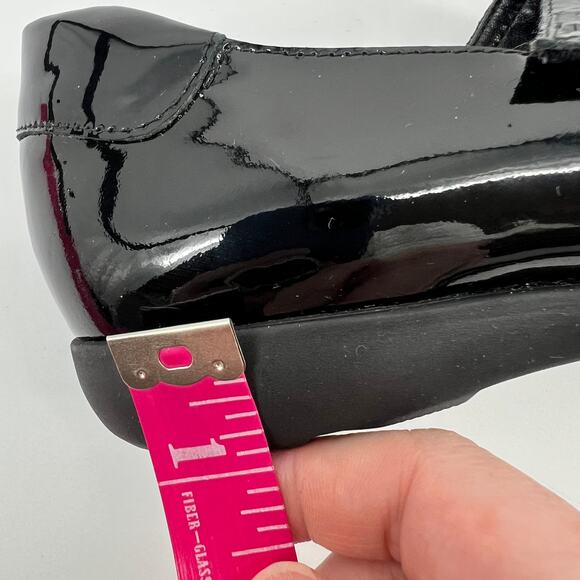Sesto Meucci Soft Grip Loafer Women 7 Black Patent Leather Mary Jane Flat Italy - Picture 8 of 10